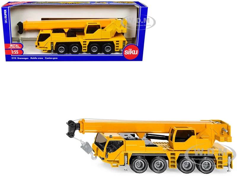 Mobile Crane Yellow 1/55 Diecast Model by Siku - Construction Models