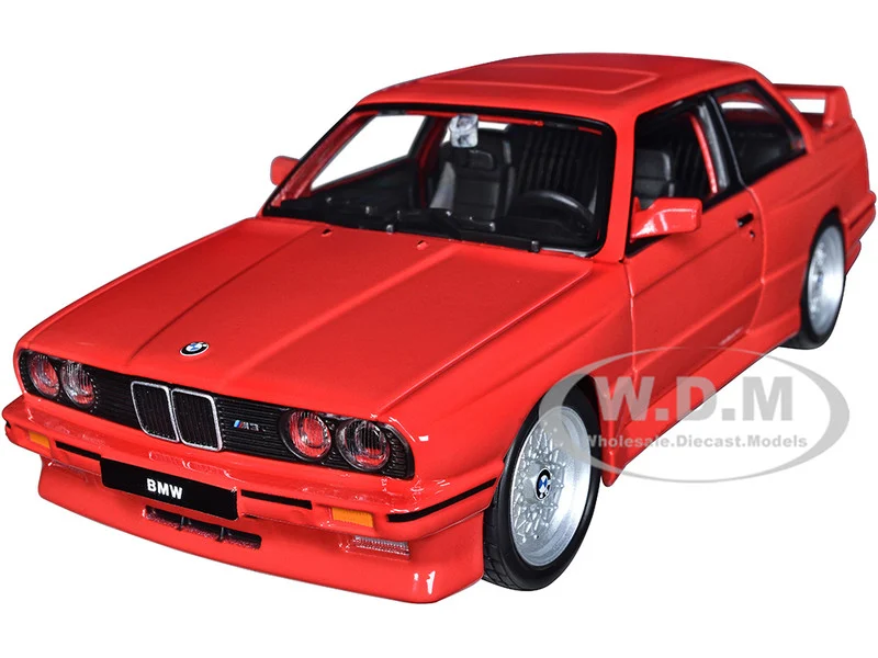 1988 BMW 3 Series M3 E30 Red 1/24 Diecast Model Car by Bburago - BMW Models