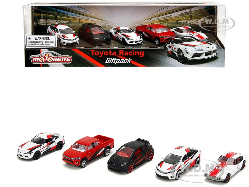 Toyota Racing Giftpack (2024) 5 piece Set 1/64 Diecast Model Cars by Majorette - Toyota Models