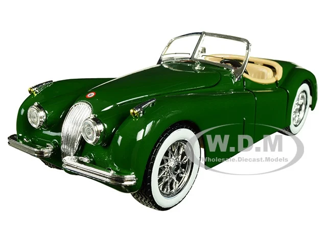 1951 Jaguar XK 120 Roadster Green 1/24 Diecast Model Car by Bburago - Jaguar Models