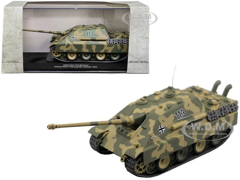 German Sd. Jagdpanther Tank Destroyer #113 "Schwere Panzer Abteilung 507, Germany, 1945" 1/43 Diecast Model by AFVs of WWII - Military Models