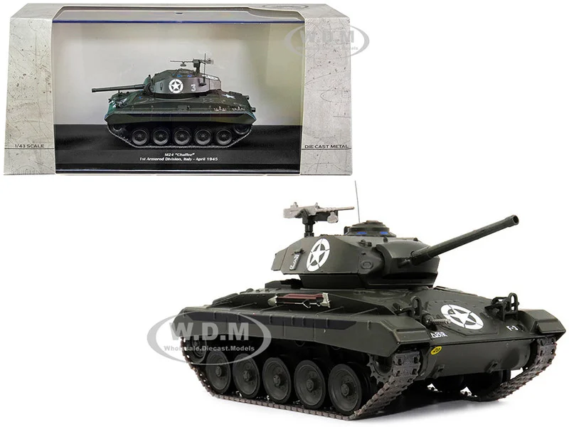 M24 "Chaffee" Tank #3 "U.S.A. 1st Armored Division, Italy, April 1945" 1/43 Diecast Model by AFVs of WWII - Military Models