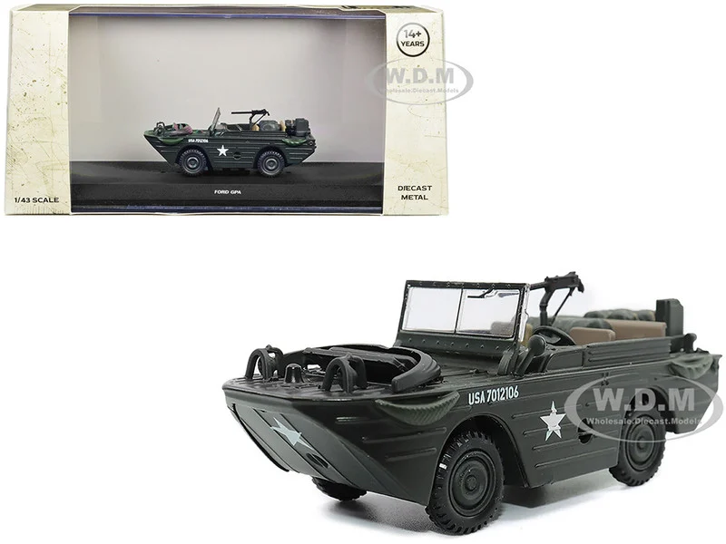 Ford GPA Amphibious Vehicle Olive Drab "United States Army" 1/43 Diecast Model by Militaria Die Cast - Ford Models