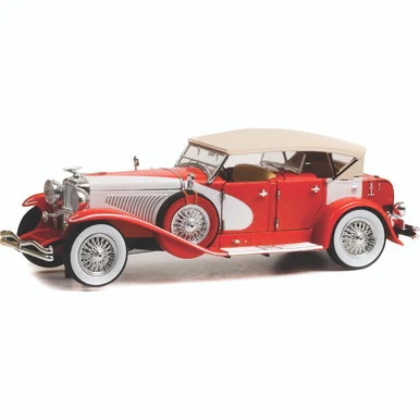 DUESENBERG II SJ TOP UP 1/18 Die Cast Model- RED & WHITE