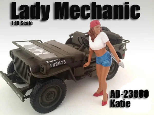 Lady Mechanic Katie Figure For 1:18 Scale Models by American Diorama - Accessories