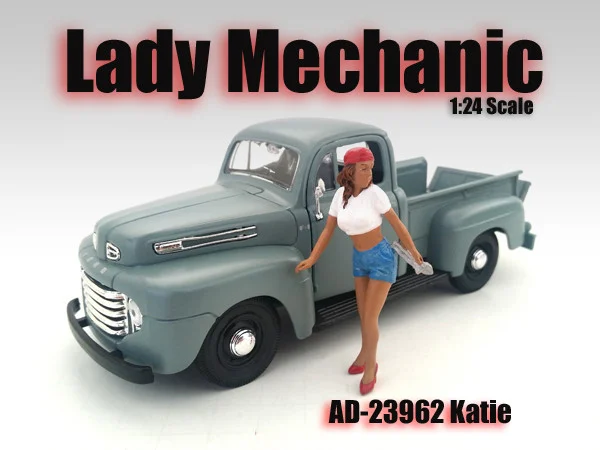 Lady Mechanic Katie Figurine for 1/24 Scale Models by American Diorama - Accessories