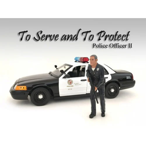 Police Officer II Figure For 1:18 Scale Models by American Diorama - Police Models