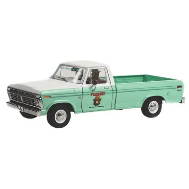 1975 Ford F-100 - Forest Service Green with Smokey Bear Figure - Only You Can Prevent Wildfires