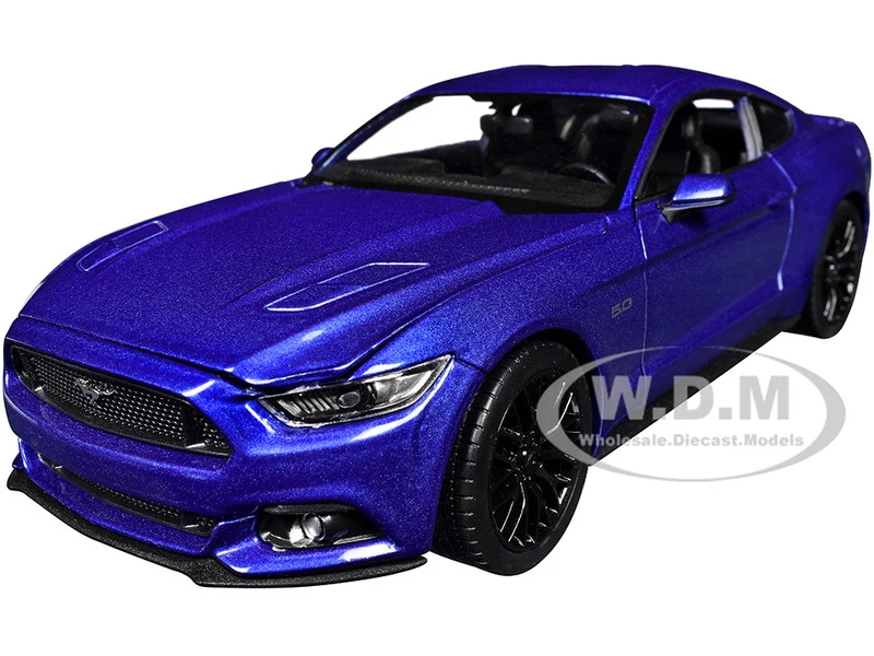 2015 Ford Mustang GT 5.0 Blue Metallic "NEX Models" Series 1/24 Diecast Model Car by Welly - Ford Models