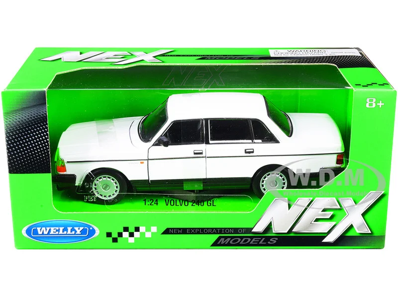 Volvo 240 GL White "NEX Models" 1/24 Diecast Model Car by Welly - Volvo Models
