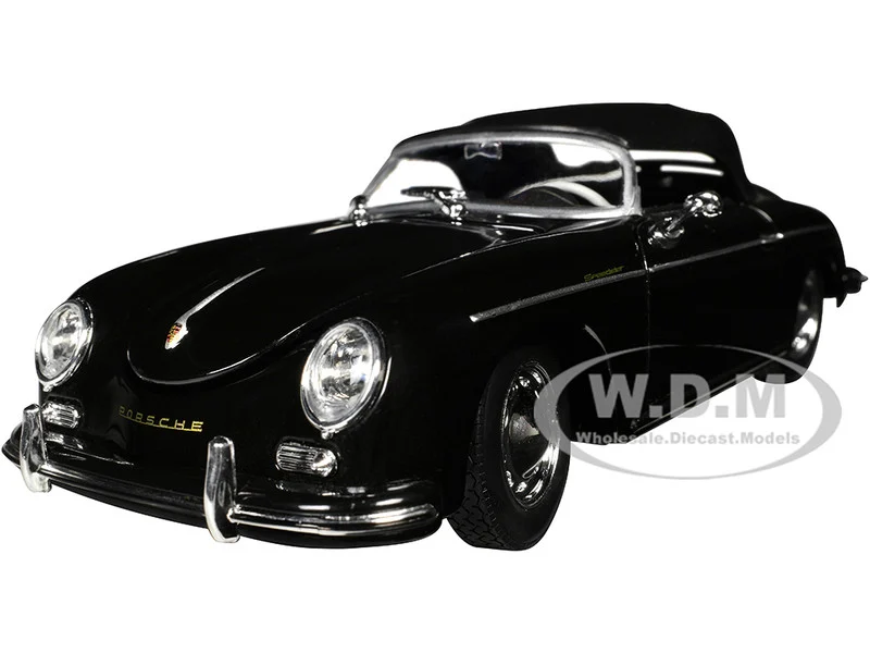 Porsche 356A Speedster Soft Top Black "NEX Models" Series 1/24 Diecast Model Car by Welly - Porsche Models