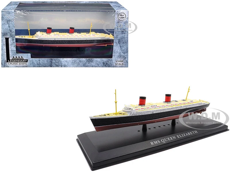 RMS Queen Elizabeth Passenger Ship 1/1250 Diecast Model by Legendary Cruise Ships - Vessels and Battle Ships