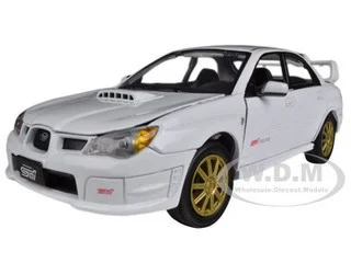 Subaru Impreza WRX STi White 1/24 Diecast Model Car by Motormax - Subaru Models