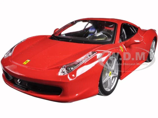 Ferrari 458 Italia Red 1/24 Diecast Model Car by Bburago - Ferrari Models