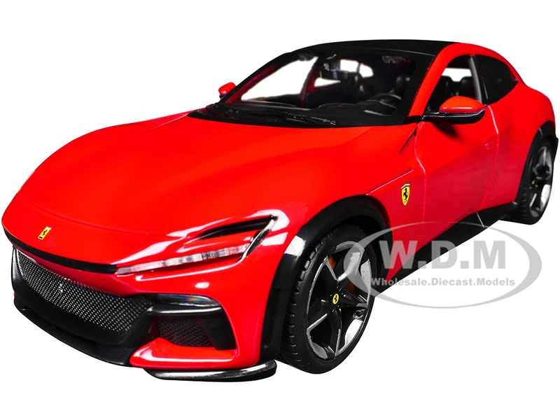 Ferrari Purosangue Red with Sunroof "Race + Play" Series 1/24 Diecast Model Car by Bburago - Ferrari Models
