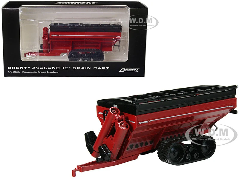Brent 1198 Avalanche Grain Cart with Tracks Red 1/64 Diecast Model by SpecCast - Tractors & Farm Models