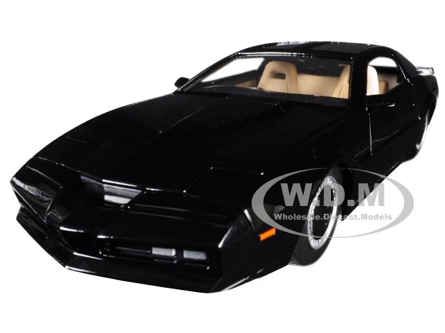 1982 Pontiac Firebird Trans Am Black with Light K.I.T.T. "Knight Rider" (1982) TV Series "Hollywood Rides" Series 1/24 Diecast Model Car by Jada - Pontiac Models