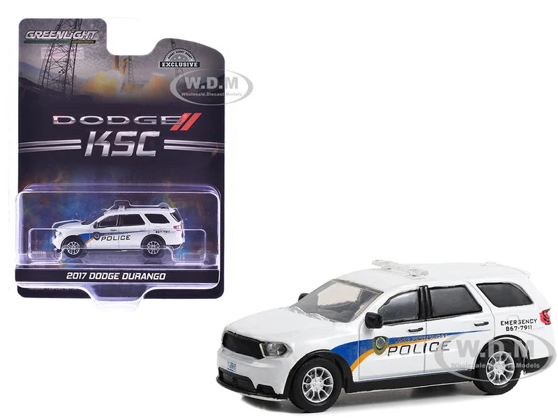 2017 Dodge Durango "Kennedy Space Center (KSC) Security Police Traffic Enforcement" White with Graphics "Hobby Exclusive" Series 1/64 Diecast Model Car by Greenlight - Dodge Models