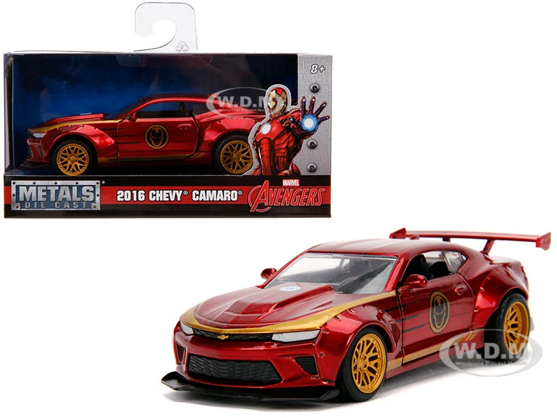2016 Chevrolet Camaro "Iron Man" Theme "Marvel" Series 1/32 Diecast Model Car by Jada - Chevrolet Models