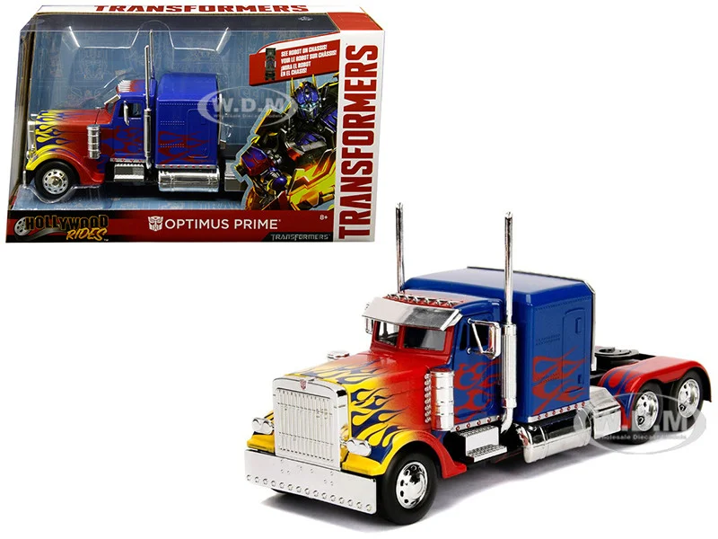 Optimus Prime Truck with Robot on Chassis from "Transformers" Movie "Hollywood Rides" Series Diecast Model by Jada - Movie/TV Series Models