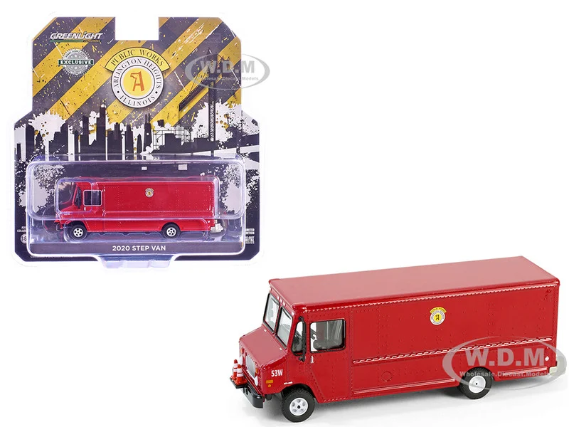 2020 Step Van with Traffic Cone Mounts "Village of Arlington Heights Public Works" Red "Hobby Exclusive" Series 1/64 Diecast Model Car by Greenlight - Other