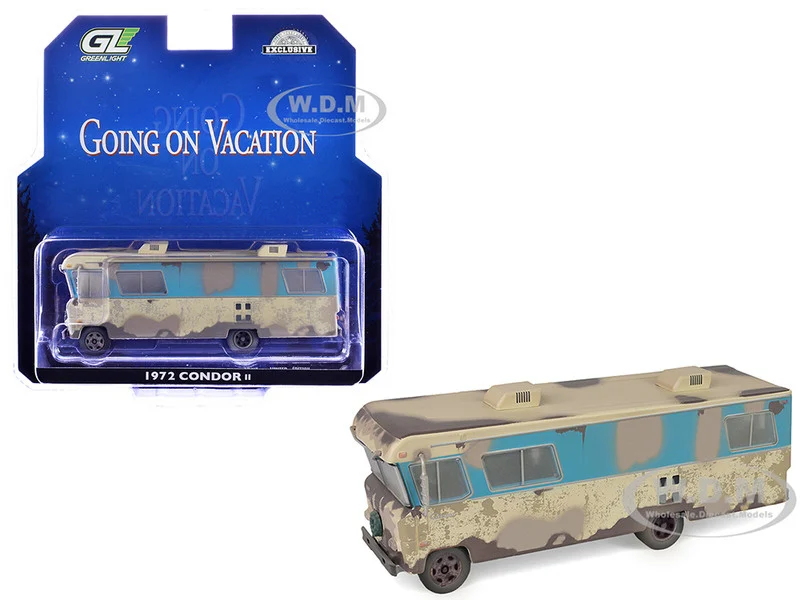 1972 Condor II RV (Recreational Vehicle) "Going on Vacation" Evergreen (Weathered) "Hobby Exclusive" Series 1/64 Diecast Model Car by Greenlight - RV Models