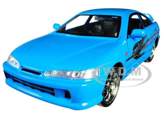 Mia's Acura Integra RHD (Right Hand Drive) Blue "The Fast and the Furious" Movie 1/24 Diecast Model Car by Jada - Acura Models