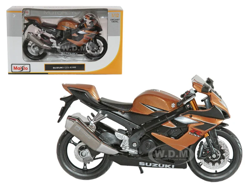 Suzuki GSX R1000 Bronze 1/12 Diecast Motorcycle Model by Maisto - Suzuki Motorcycles