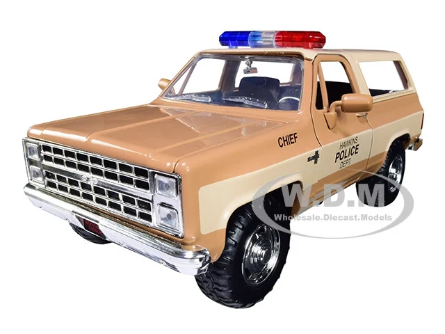 Hopper's Chevrolet Blazer with Police Badge "Hawkins Police Dept." "Stranger Things" (2016) TV Series 1/24 Diecast Model Car by Jada - Chevrolet Models