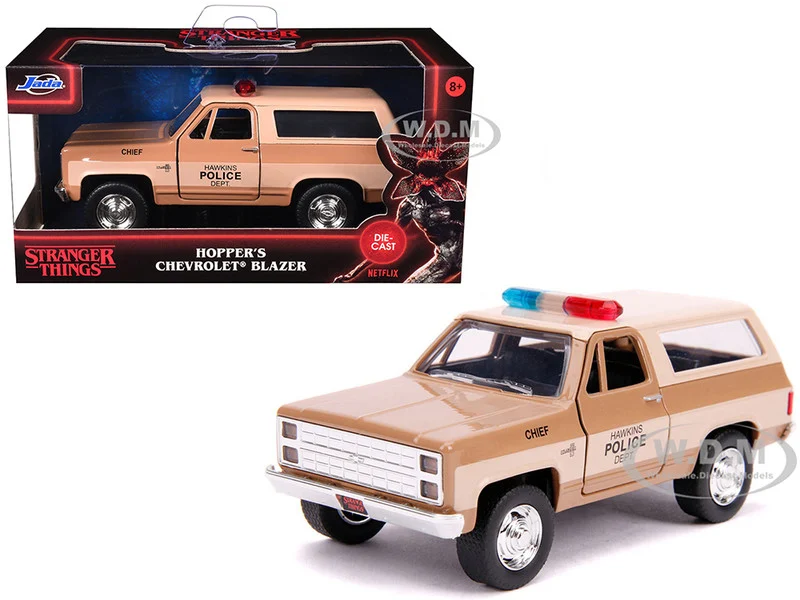 Hopper's Chevrolet Blazer "Hawkins Police Dept." "Stranger Things" (2016) TV Series "Hollywood Rides" 1/32 Diecast Model Car by Jada - Chevrolet Models