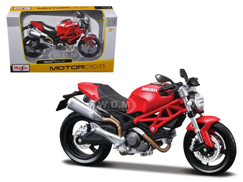 Ducati Monster 696 Red Motorcycle 1/12 Diecast Model by Maisto - Ducati Motorcycles
