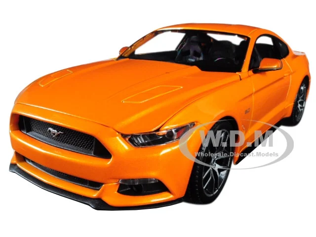 2015 Ford Mustang GT 5.0 Orange Metallic "Special Edition" 1/18 Diecast Model Car by Maisto - Ford Models