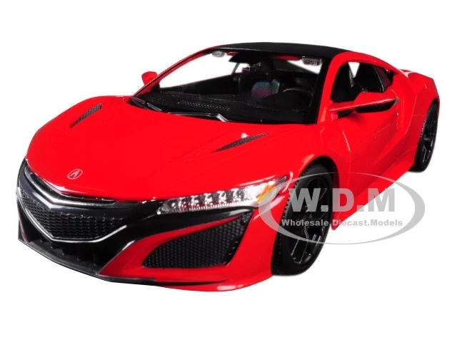 2018 Acura NSX Red with Black Top 1/24 Diecast Model Car by Maisto - Acura Models