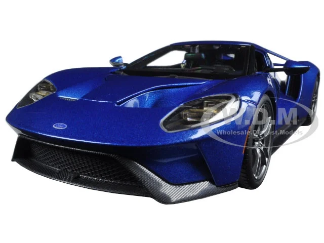 2017 Ford GT Blue Metallic 1/18 Diecast Model Car by Maisto - Ford Models