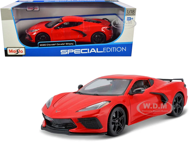 2020 Chevrolet Corvette Stingray C8 Red 1/18 Diecast Model Car by Maisto - Chevrolet Models