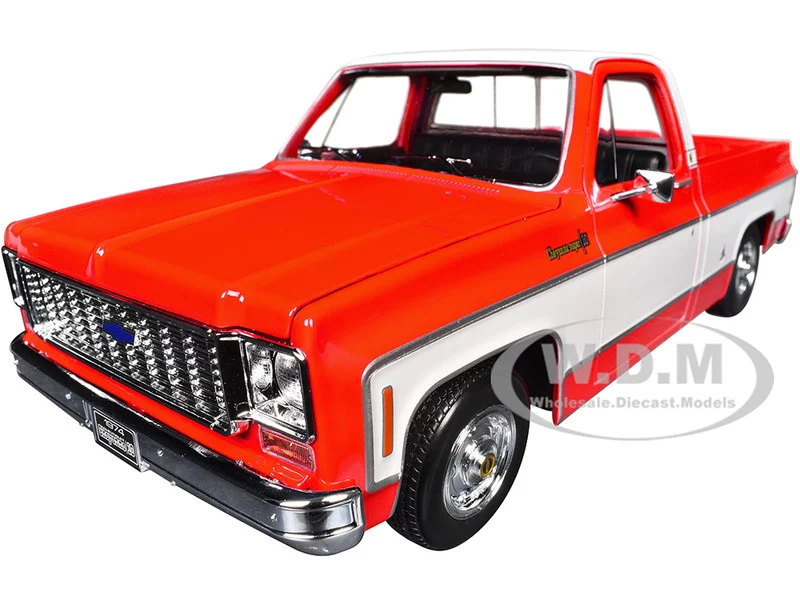 1974 Chevrolet C10 Cheyenne Super Pickup Truck Red and White "Special Edition" Series 1/18 Diecast Model Car by Maisto - Chevrolet Models