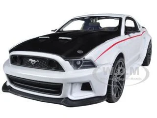 2014 Ford Mustang "Street Racer" White with Black Hood "Special Edition" Series 1/24 Diecast Model Car by Maisto - Ford Models