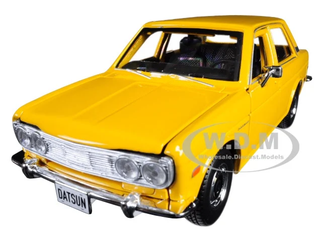 1971 Datsun 510 Yellow "Special Edition" 1/24 Diecast Model Car by Maisto - Datsun Models