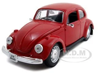 1973 Volkswagen Beetle Red 1/24 Diecast Model Car by Maisto - Volkswagen Models