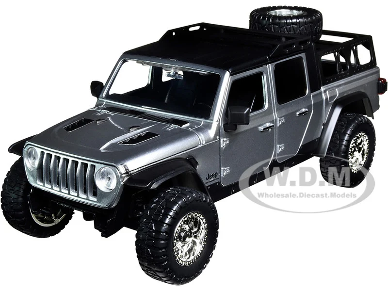 2020 Jeep Gladiator Pickup Truck Silver with Black Top "Fast & Furious" Series 1/24 Diecast Model Car by Jada - Jeep Models