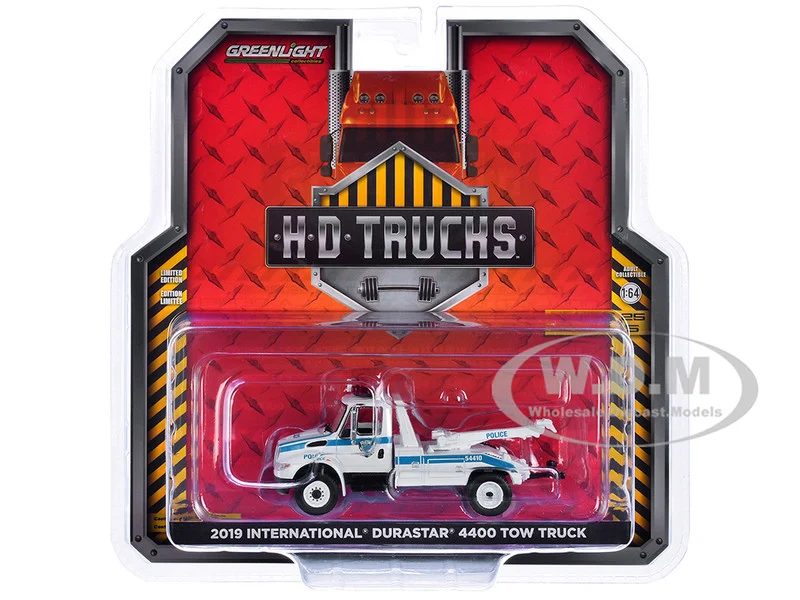 2019 International Durastar 4400 Tow Truck "Port Authority of New York & New Jersey Police" White with Blue Stripes "H.D. Trucks" Series 25 1/64 Diecast Model Car by Greenlight - Police Models