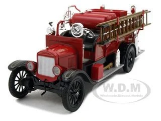 1926 Ford Model T Fire Engine Red and Black 1/32 Diecast Model by Signature Models - Ford Models