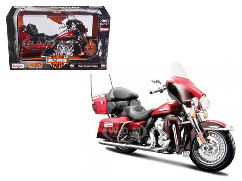 2013 Harley Davidson FLHTK Electra Glide Ultra Limited Red Bike 1/12 Diecast Motorcycle Model by Maisto - Harley Davidson Models