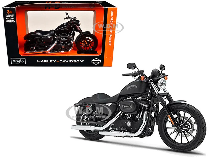 2014 Harley Davidson Sportster Iron 883 1/12 Diecast Motorcycle Model by Maisto - Harley Davidson Models