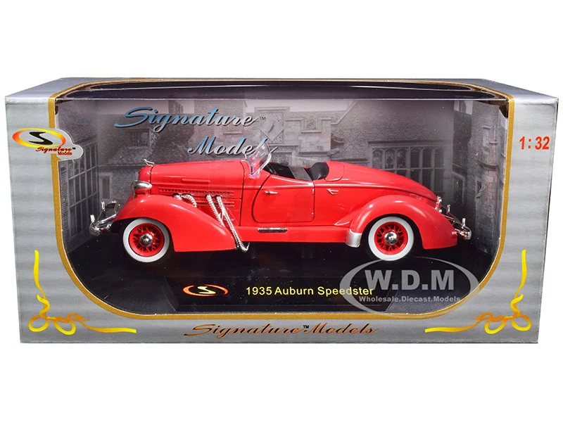 1935 Auburn Speedster Coral Red 1/32 Diecast Model Car by Signature Models - Auburn Models