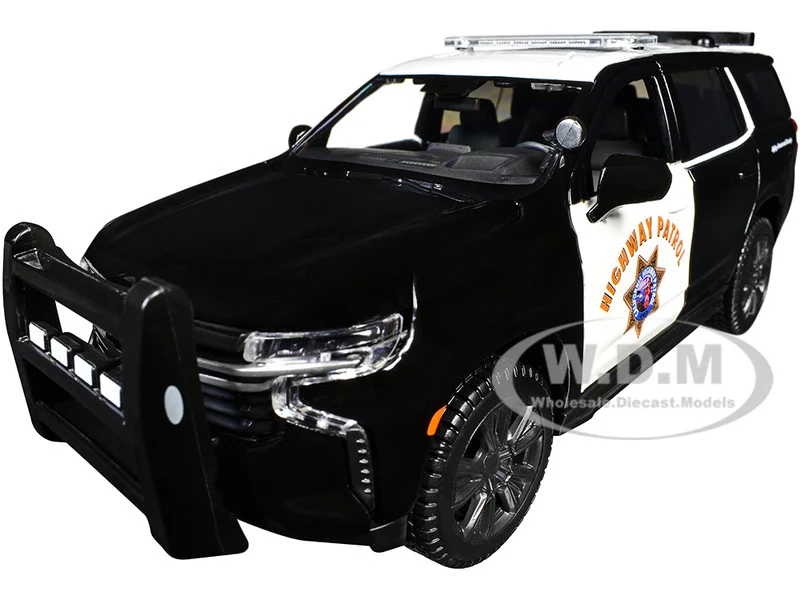 2021 Chevrolet Tahoe "California Highway Patrol" Black and White "Authority" "Maisto Design" Series 1/26 Diecast Model Car by Maisto - Chevrolet Models
