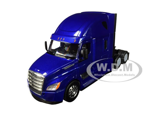 Freightliner Cascadia Truck Blue "Transporter" 1/32 Diecast Model by Welly - Freightliner Models