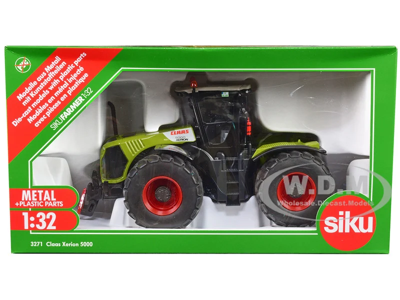 Claas 5000 Xerion Tractor Green with Gray Top 1/32 Diecast Model by Siku - Tractors & Farm Models