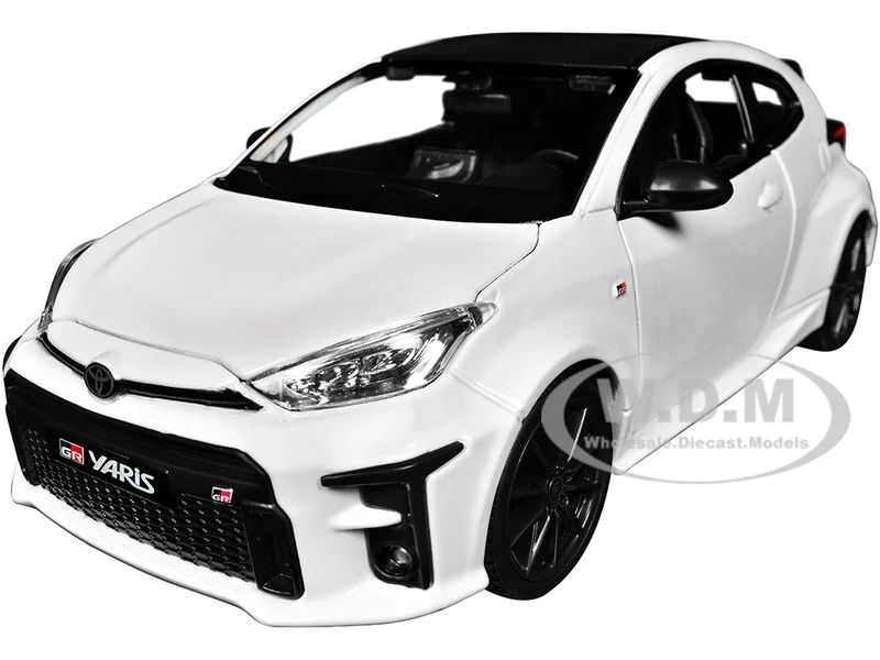 2021 Toyota GR Yaris White with Carbon Top "Special Edition" Series 1/24 Diecast Model Car by Maisto - Toyota Models