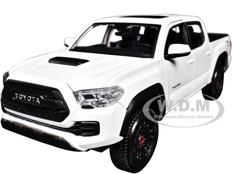 2023 Toyota Tacoma TRD PRO Pickup Truck White with Sunroof "Special Edition" Series 1/27 Diecast Model Car by Maisto - Toyota Models